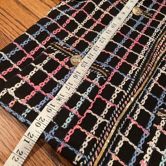 Multicolored Embroidered Tweed Jacket Size S - Picture 11 of 12